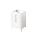 Jeffrey Alexander 24" White Cade Vanity, Boulder Cultured Marble Vanity Top, undermount rectangle bowl VKITCAD24WHBOR